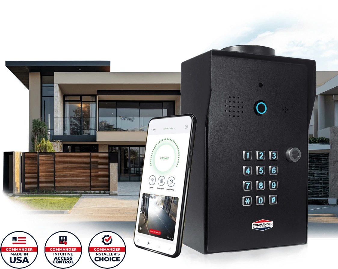 A smart entry system with remote diagnostics for secure property access.